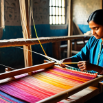 **

"A skilled artisan in Bangladesh, fully clothed in traditional modest attire, carefully weaving a colorful Jamdani fabric on a loom in a sunlit workshop, appropriate attire, safe for work, perfect anatomy, natural proportions, professional photography, high quality, family-friendly."

**